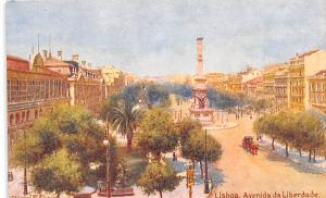 Lisboa, Avenida da Liberdade, Charles E Flower Ship Postcard