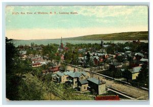 c. 1910 Bird's Eye View Of Watkins, N.Y., Looking North Postcard P56