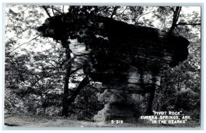 Pivot Rock Eureka Springs Arkansas AR In The Ozarks RPPC Photo Vintage Postcard