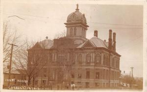 E66/ Carrollton Ohio RPPC Postcard 1911 Carroll County Court House