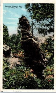 1920s Famous Balanced Rock Columbia MO Postcard