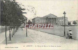 Old Postcard Angers Mars Field and the Palace of Justice