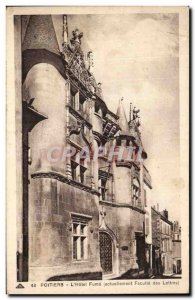 Old Postcard Poitiers L & # 39Hotel Smoke Letters Faculty