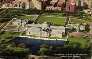 Vtg 1940s Museum of Science & Industries Jackson Park Chicago IL Unused Postcard