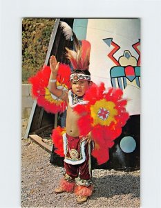 Postcard Jimmie Screamer, Cherokee Indian Boy, Cherokee Indian Reservation, NC