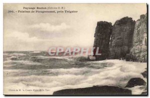 Postcard Old Paysage Breton cliffs of Plougrescant near Treguler