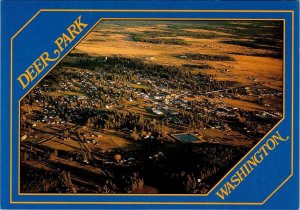 Deer Park, WA Washington  CITY AERIAL VIEW  Spokane County  4X6 Postcard