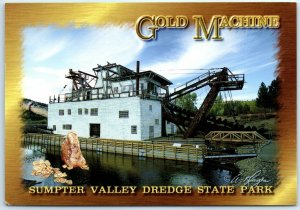 Postcard - Gold Machine - Sumpter Valley Dredge State Park - Sumpter, Oregon