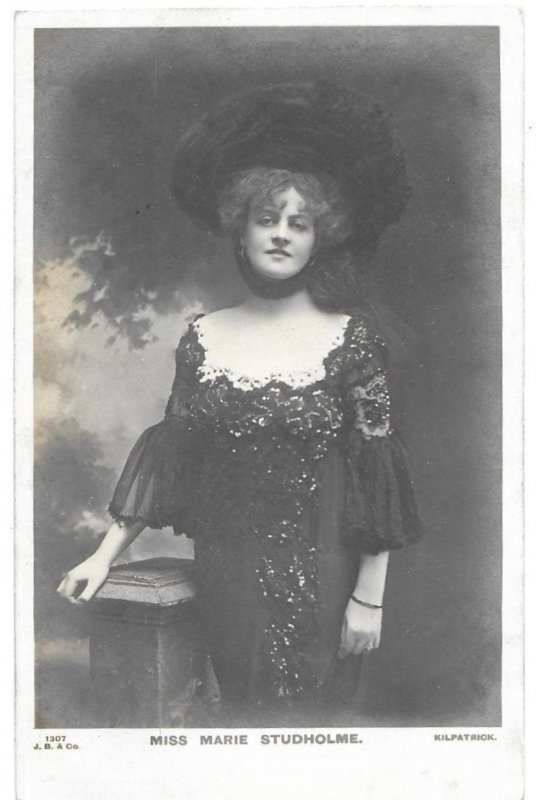 Actress Marie Studholme mailed Photo Post Card 1904 Birmingham to Aberysupryth