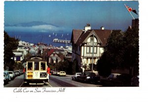 Cable Car on San Francisco Hill, California