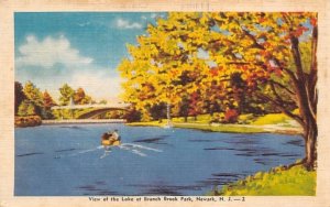 View of the lake at Branch Brook Park in Newark, New Jersey