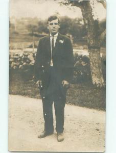 Old rppc MAN - MEN - MALE Possible Gay Interest Postcard AB1718