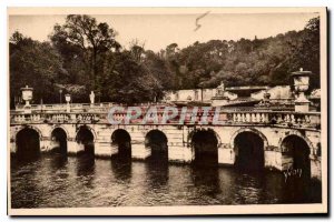 Old Postcard Nimes Gard Fountain Gardens Roman Baths