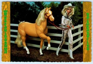 Nostalgic Barbie ~ WESTERN BARBIE & HORSE 1981 ~ 4x6 - 1989 Postcard