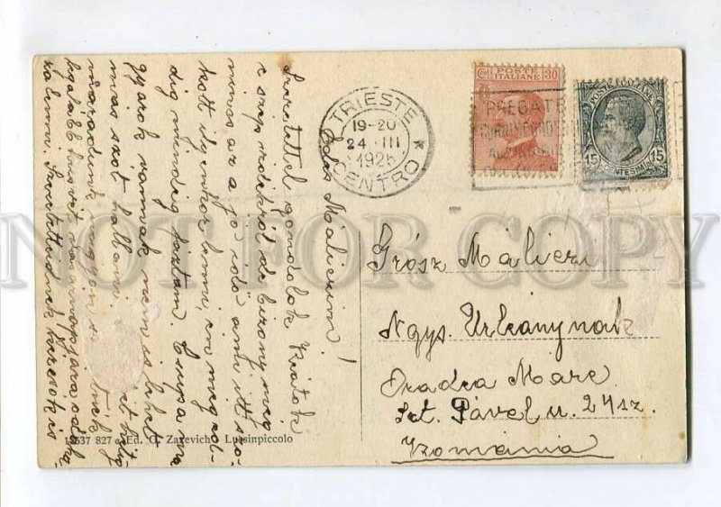 3152108 Croatia CIGALE Vintage RPPC Trieste in 1925 year