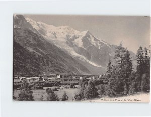 Postcard Village des Praz et le Mont Blanc Les Praz France