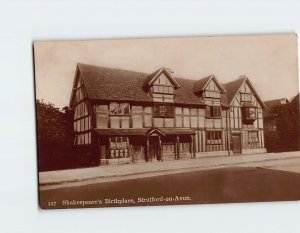 Postcard Shakespeare's Birthplace, Stratford-on-Avon, England