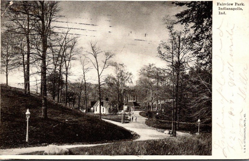 Indiana Indianapolis Scene In Fairview Park 1907