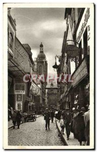 Old Postcard Rouen Rue de la Grosse Horloge