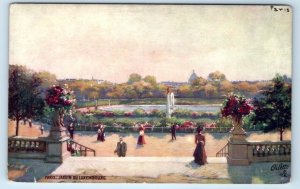 TUCK Oilette~ Jardin Du Luxembourg  PARIS France Postcard