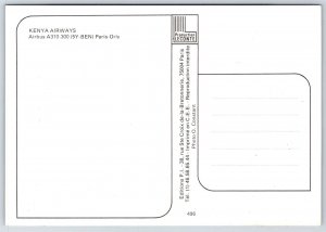Airplane Postcard Kenya Airways Airlines Airbus A-310 5Y-BEN at Paris EL10