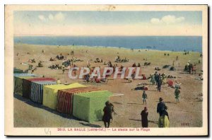 Old Postcard La Baule Loire Inf Napping on The Beach