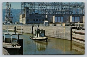 Bonneville Dam of the Columbia River Oregon Vintage Postcard 0625