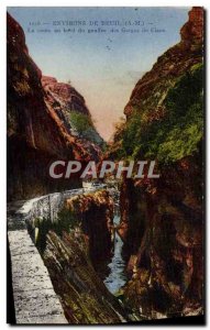 Old Postcard Beuil Surroundings Of The Road From The Edge Of Abyss Gorges Du ...