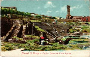 CPA Dintorni di Firenze Fiesole Avanzi del Teatro Romano ITALY (800548)