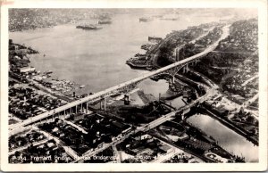 Real Photo PC Fremont Bridge, Aurora Bridge and Lake Union Seattle Washington