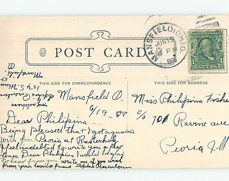 Divided Back LIBRARY SCENE Mansfield Ohio OH hs2694