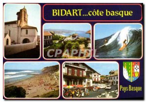 Postcard Modern Bidart side Basque Country Basque Surfing