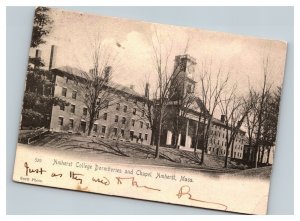 Vintage 1900's Postcard Amherst College Dormitories Chapel Amherst Massachusetts