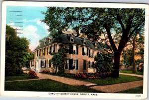 Postcard HOUSE SCENE Quincy Massachusetts MA AK5302