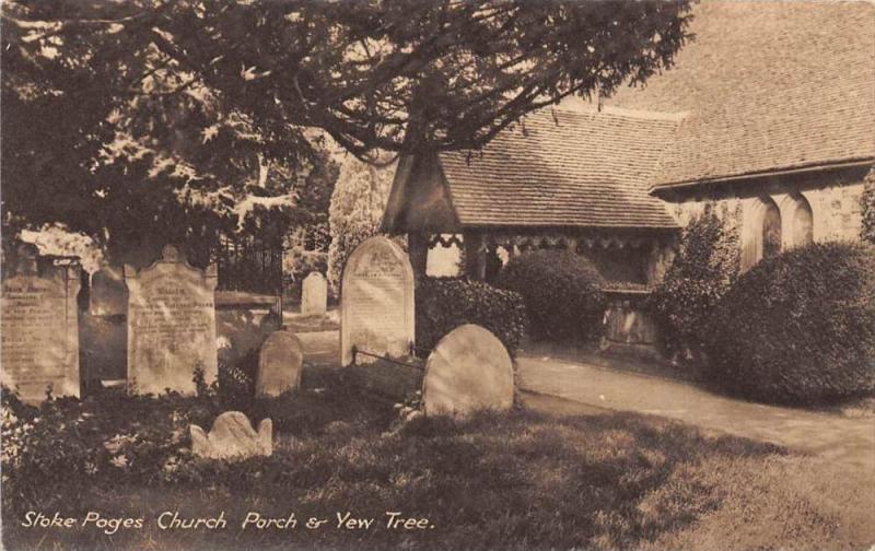 12803  England  Stoke Pages 1908   Church Parch & Yew Tree