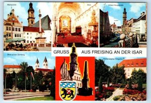 Gruss aus Aus Freising an Der Isar GERMANY multiview 4x6 Postcard