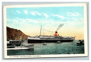 Vintage 1920's Colorized Photo Postcard S.S. Avalon Catalina Island California