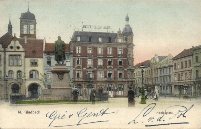 Monchengladbach Konigsplatz Deutsches Haus 1905 Bahnpost