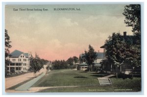 c1910 East Third Street Looking East Bloomington Indiana IN Postcard