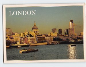 Postcard The City of London from Waterloo Bridge, London, England