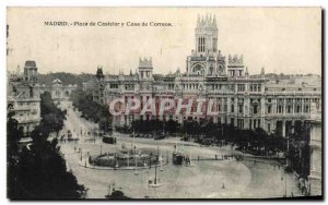 Postcard Old Madrid Plaza de Castelar Casa de Correos