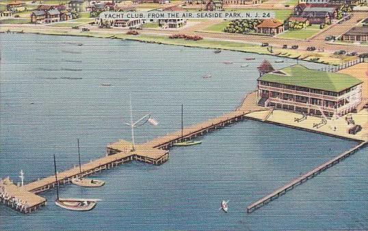 New Jersey Seaside Park Yacht Harbor From The Air 1942