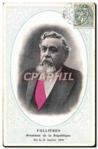 Postcard Old Fallieres President of the Republic