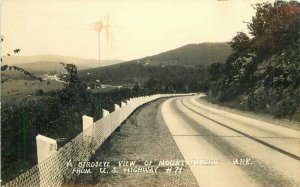 Mountainburg Arkansas Birdseye View US Hwy 71 1938 RPPC Photo Postcard 21-14380