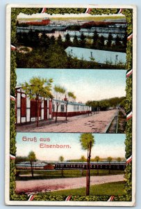 Belgium Postcard Multiview Greetings from Elsenborn 1917 Antique Posted