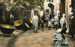 Postcard Seffarine Quarter Medina Fes Fez Morocco Arab Pots Cauldrons Vendors