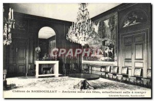 Old Postcard Chateau De Rambouillet Old Hall currently dining room celebrations