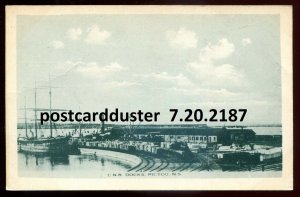 h3915 - PICTOU NS Postcard 1920s CNR Railway Docks