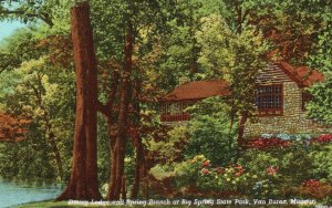 Vintage Postcard Dining Lodge Spring Branch Big State Park Van Buren Missouri MO