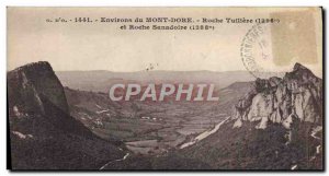 Old Postcard Le Mont Dore Roche and Roche Tuiliere Sanadoise